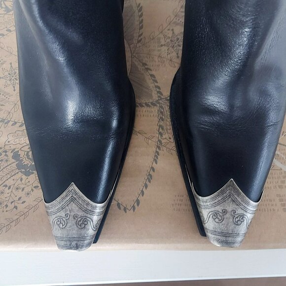 Free People Brayden Western Style Metal Toe Leather Boot - Size 38.5(8.5) - Picture 4 of 8